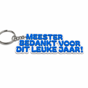 Sleutelhanger Juf/ meester Bedankt