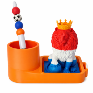 3D‑geprinte Oranje Pennebak met Leeuw (WK‑editie)