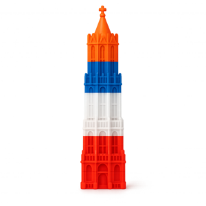 Hup Holland Hup Domtoren – 3D‑print van hyper PLA, 10 cm